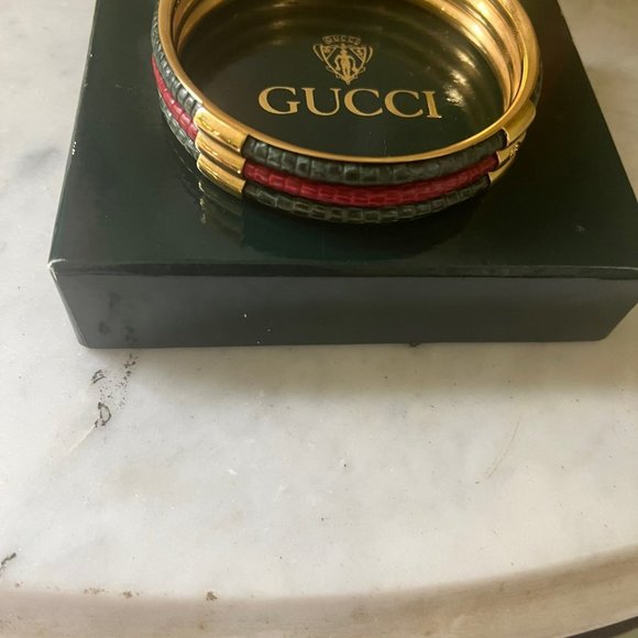 Gucci Vintage Snakeskin Bangle- GORGEOUS New in Box- Quiet Luxury - Picture 3 of 9